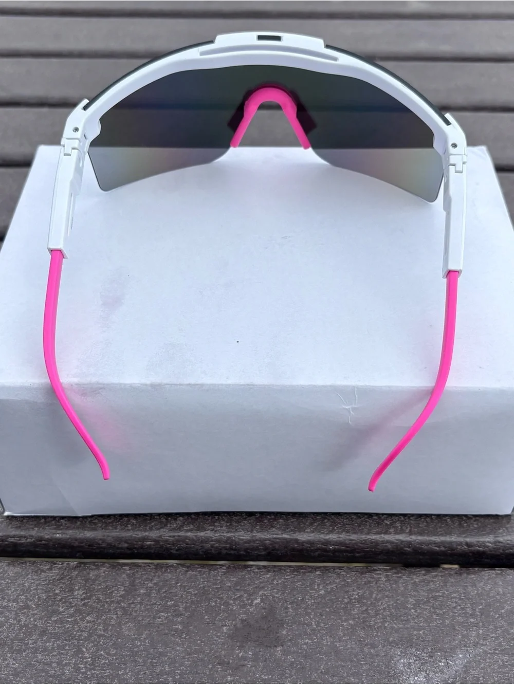 Pink Trim Mirrored Visor VR/AR Protective Lens